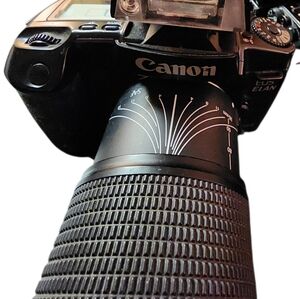 CANON EOS ELAN AUTO FOCUS 35MM FILM SLR W/ Minolta 35-135mm Quantararay READ!